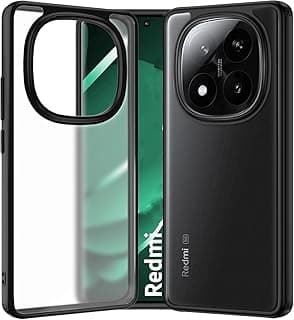 جراب Mobile Magic مضاد للصدمات بإطار TPU أسود غير لامع وظهر شفاف مضاد للخدش لهاتف شاومي ريدمي Note 14 Pro 5G / شاومي ريدمي Note 14 Pro Plus 5G / شاومي Poco X7 (أسود)