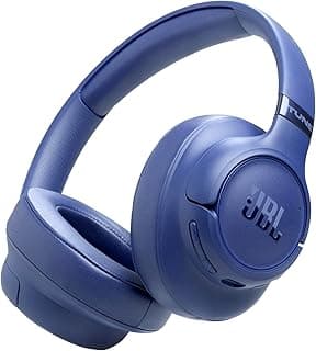 سماعة رأس Tune 780NC لاسلكية فوق الأذن مع خاصية إلغاء الضوضاء التكيفي، صوت JBL Pure Bass عالي الدقة، عمر بطارية 76 ساعة، ميكروفون مزدوج للمكالمات، بلوتوث 6.0، دعم تطبيق - لون أزرق (JBLT780NCBLU)