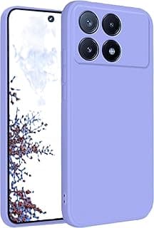 جراب خلفي سيليكون TPU ناعم ببطانة داخلية من الفرو لهاتف شاومي Poco F6 Pro 5G (بنفسجي)
