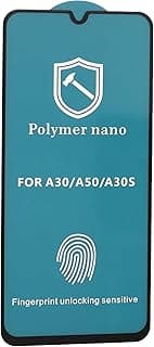 شاشة حماية زجاجية لموبايل سامسونج جالاكسي A30/A50، لون أسود، موديل M-S-808