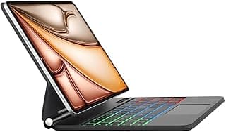 Magic Keyboard for iPad Air 13 (M3/M2) and iPad Pro 12.9-inch (3/4/5/6th Gen), iPad Pro 12.9 Case with Keyboard, Multi-Touch Trackpad and Backlit Keypad Case for Air 13 2025, Black