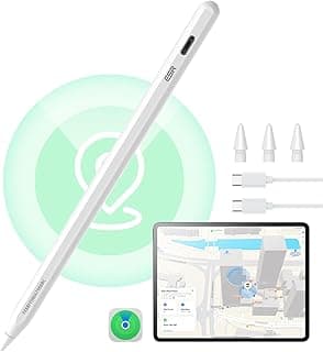 قلم ESR Geo Digital للايباد متوافق مع ابل ايباد 2018-2026، مع اختصارات سهلة لاجهزة ابل ايباد A16/10/9/8 واير 13/11 وبرو 12.9/13/11 وميني 7/6/5، أبيض (بدون شحن لاسلكي)