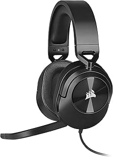 HS55 Surround Gaming Headset (Leatherette Memory Foam Ear Pads, Dolby Audio 7.1 Surround Sound on PC and Mac, Lightweight, Omni-Directional Microphone, Multi-Platform Compatibility) Carbon