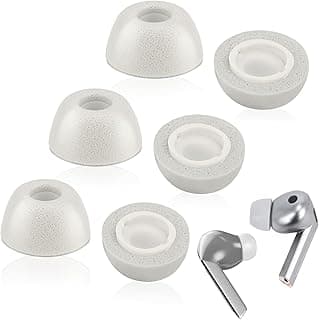 Eartips for Galaxy Buds3 Pro, Memory Foam Replacement Earbuds for Buds 3 Pro, Compatible with Samsung Galaxy Buds 3 Pro Accessories, XL/L/M (3 Pairs) (White)
