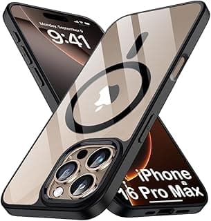 Magnetic Case Drop Resistant Matte Skin Feeling Back Cover Shockproof Slim Fit for iPhone 16 Pro Max (Black, iPhone 16 Pro Max)