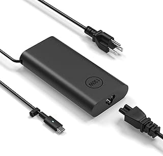 شاحن جديد 130 وات بمنفذ Type-C متوافق مع لابتوب ديل XPS 16 9640 16.3 بوصة للأعمال، أسود، DA130PM170