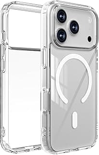 جراب مغناطيسي لهاتف iPhone 17 Pro Max، متوافق مع MagSafe [مضاد للاصفرار] جراب حماية نحيف لهاتف iPhone 17 Pro Max، شفاف