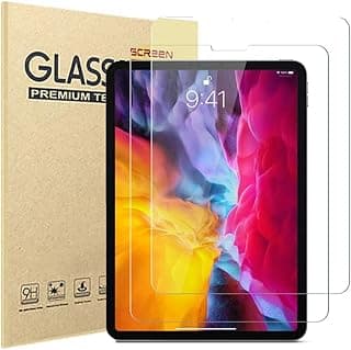 Compatible with iPad Pro 11 Inch Screen Protector (2020/2018 Release)[High Definition][9 Hardness]Clear Tempered-Glass Flim Screen Protector for iPad Pro 11 [2 Pack]