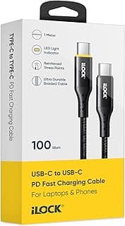 Fast Charging Cable 100 Watt USB-C to Type-C | Braided Cable | LED Indicator