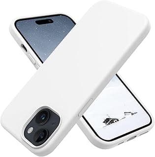 جراب OTOFLY متوافق مع ابل iPhone 15، جراب سيليكون رفيع ومقاوم للصدمات (6.1 بوصة)، أبيض