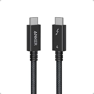 كابل برايم Thunderbolt 4، كابل USB C إلى USB C طول 3.3 قدم، شحن 240 وات، نقل بيانات 40 جيجابت، يدعم شاشات 8K/4K، لهواتف iPhone 16، ماك بوك اير، ايباد، سامسونج، اسود، ضمان 18 شهر