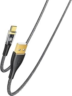 CA104 Transparent Fast Charging 3A USB to Type-C Cable 1.2m Durable and Flexible Super Fast Data Transfer High Quality
