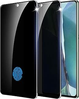 【عبوة 2+1】 مصمم لهاتف سامسونج Galaxy Note 20 واقي شاشة للخصوصية【يدعم فتح البصمة】 زجاج مقوى 9H، فيلم حماية من التجسس متوافق مع سامسونج Note20 5G