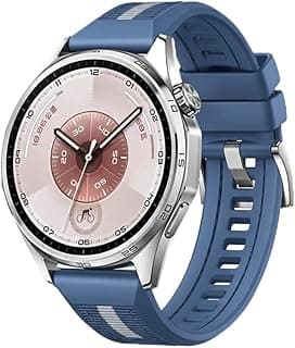 Watch Band Compatible with GT6 / GT6 Pro / GT5 / GT5 Pro / GT4 / GT4 Pro / GT3 / GT3 Pro 22mm Width Nylon Silicone Material 46mm