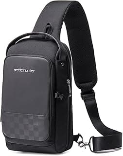 AH Arctic Hunter Stylish Anti Theft Chest Crossbody Messenger Sling Bag Fits Upto 7.9 inches iPad with USB Port for Men and Women