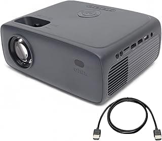 ONN HD 1080p LCD Home Theater Projector, Streaming Ready, 6' HDMI Cable, 5 Watt Speaker, Remote, 32" - 210" image size, Supports HDMI/USB/MicroSD/AV