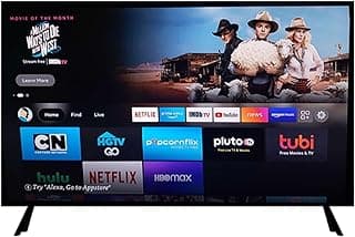 تلفزيون Pluto مقاس 65 بوصة سمارت LED غير قابل للكسر مع ريسيفر داخلي، دقة 1366x768 بكسل، لون أسود