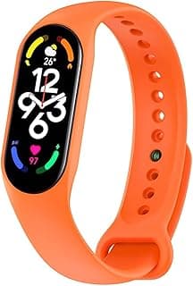Generic Dl3 Mobilak Strap Silicone Band For Xiaomi Mi Band 3/4 Breathable Strap Replacement For M3 M4 Bracelet For Xiaomi MiBand 4 3 Smart Watch (Neon Orange)