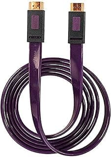 2B كابل HDMI إلى HDMI مطلي بالذهب، كابل مسطح 100% نحاس مع عزل PVC عالي الكثافة 1.8 متر