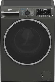 Beko 8kg Front Load Washing Machine With 5kg dryer - 1400 RPM - Pro Smart Inverter & Steam Cure - Bluetooth - Iron Finish - Digital Display - Manhattan Grey - BWD08520MCI