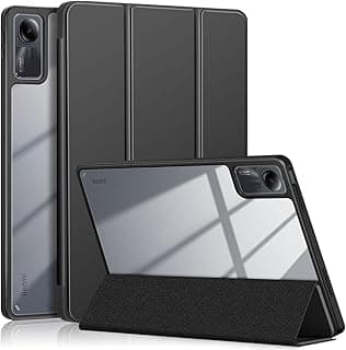 Tab Case for Xiaomi Redmi Pad SE 11 Inch 2023, Slim Hybrid Case [Built-in Pencil Holder] Shockproof Cover with Clear Transparent Back Shell for Xiaomi Redmi Pad SE (Black)