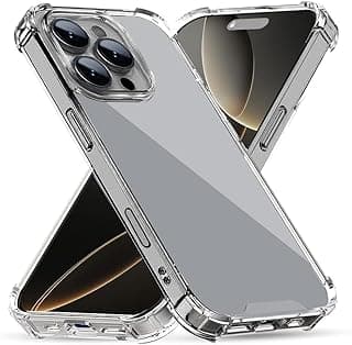 جراب شفاف لهاتف iPhone 16 Pro Max مقاس 6.9 بوصة، غطاء موبايل TPU مقاوم للصدمات، ظهر شفاف مضاد للخدش متوافق مع iPhone 16 Pro Max (شفاف)