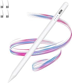 Universal Stylus Pens for Touch Screens POM Tip Magnetic iPad Pencil Rechargeable Tablet Pencil Active Stylus Pen for Android/iPad/Pro/Air/Mini/iPhone/Samsung/Lenovo/iOS/and Other Smartphone Devices