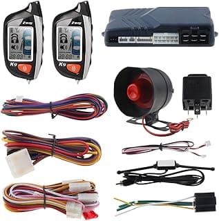 2 way Car Alarm system EC200-K9 with LCD pager display remote engine start turbo timer mode shock alarm DC12V