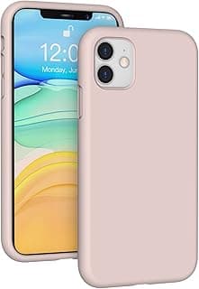 Liquid Silicone Case Compatible with iPhone 11 (6.1"), Full Body Protection Gel Rubber Cover with Soft Microfiber Lining, Scratch Resistant Shockproof Protective Phone Case, Pink Sand | [Drop Protection] [Scratch Resistant,Shockproof ] [Silky and Soft Touch]