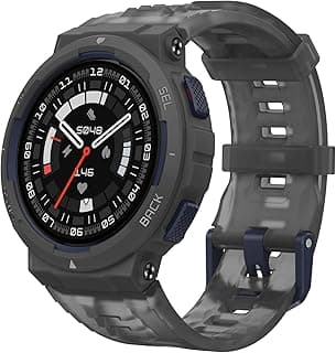 Amazfit Active Edge 46mm Smart Watch with Stylish Rugged Sport, GPS, Outdoor, Workouts 16 Days Battery, 10 ATM Water Resistant_ (Midnight Pulse)
