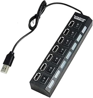 High Speed 7 Port Usb 2.0 Hub On/off Sharing Switch For Laptop Pc