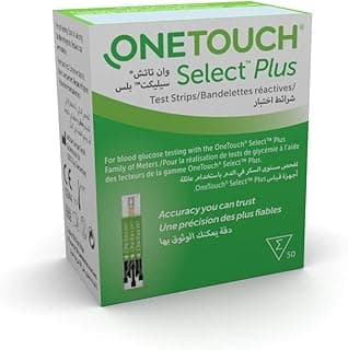 شرائط قياس سكر الدم One Touch Select Plus، 50 شريط