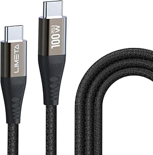 100W USB C Cable USB C to USB C Cable Nylon Type C PD Charging Cable and Data Cable Fast Charging Cable for Samsung Galaxy Ultra Note 20, Pixel 4/3 XL, MacBook Air iPad (1Pack, 2m)