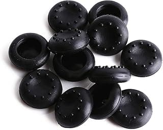 أغطية انالوج (Thumb Grips) سيليكون بديلة لذراع التحكم PS3/PS4/Xbox 360/Xbox One/Wii - 12 قطعة/6 أزواج (أسود)