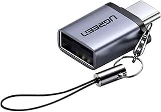 محول من النوع C الى USB 3.0 مع حبل يوجرين (لون رمادي فضائي)