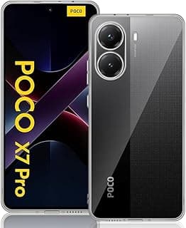جراب شفاف لـ Poco X7 Pro 5G، تصميم كريستالي، حماية عسكرية ضد الصدمات والسقوط، مقاوم للخدش، غطاء TPU سيليكون نحيف وخفيف