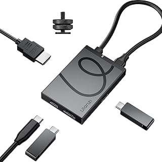 H1 USB C Hub Docking Station 4k HDMI Monitor, PD 100W Charging Dual 10Gbps USB 3.2 Date Transfers, 1/4" Thread with Cold Shoe Mount for iPhone iPad MacBook Air Video Recording