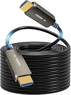 كابل HDMI من الألياف الضوئية بدقة 8K وبطول 150 م يدعم HDMI 2.1 ودقة 8K بمعدل 60 هرتز، و4K بمعدل 120 هرتز، وسرعة نقل 48 جيجابت في الثانية، بالإضافة إلى دعم eARC‎ و‎HDCP 2.2‎، ومتوافق مع PS5 من سوبياي
