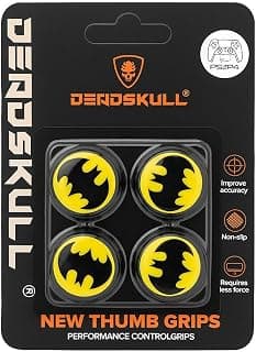 Thumb Grips for PS4/PS5 Controller, Batman Edition 4 Pack | Improves Accuracy, Non-Slip Design, Requires Less Force, Performance Control Grips