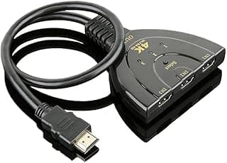 HDMI Switch – Advanced 3 in 1 Out HDMI Splitter – 3-Port HDMI Adapter with HDMI Cable – HDMI Switcher for 4K, 1080P, 3D Devices – Excellent Signal Transfer – Compatible with HDTV, Game Consoles, PC
