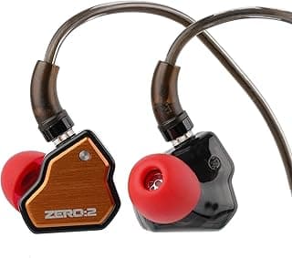 سماعات داخل الأذن 7Hz x كريناكل زيرو 2، مع مكبر صوت داخلي ديناميكي مطور مقاس 10 ملم، سماعات سلكية للألعاب والموسيقى مع كابل OFC وميكروفون للموسيقيين من لينسول، لون برتقالي