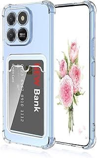 Clear TPU Shockproof Case with Card Holder & Camera Protection – Transparent Anti-Slip Protective Cover Compatible With Honor X7D
