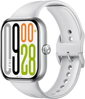 ساعة Redmi Watch 5 - شاشة AMOLED مقاس 2.07 بوصة، مراقب معدل ضربات القلب و SpO₂، أكثر من 100 وضع رياضي، مقاومة للماء 5ATM، إشعارات، عمر بطارية طويل، رمادي فضي
