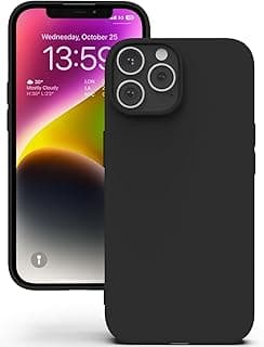 جراب سيليكون مزدوج الطبقات ناعم مع بطانة مايكروفايبر لـ ابل iPhone 12/12 Pro (أسود)