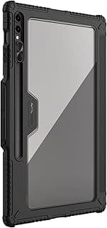Case for Samsung Galaxy Tab S9 Ultra (11" Inch) Bumper Pro Leather Camera Slider Camshield Smart Wake & Sleep Multi Angle Folding Style Pencil Holder Black