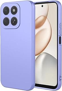 جراب سيليكون متوافق مع Honor X7D غطاء سيليكون ناعم مضاد للصدمات بلمسة مطفية مع بطانة قماشية داخلية (لافندر)