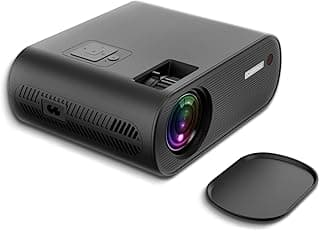 جهاز عرض صغير C10 من شيرلوكس - يدعم 1080P مع مكبر صوت هاي فاي مدمج وموالف ايه تي في، 1280 x 720، أسود