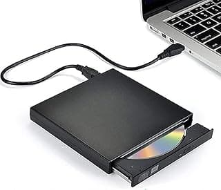 مشغل أقراص DVD خارجي USB 3.0 نحيف، قارئ وكاتب أقراص DVD للابتوب والكمبيوتر الشخصي وابل Mac-book