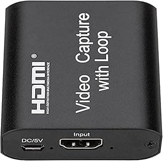 HDMI Video Capture Device With HDMI Loop Out Video Capture Card 1080p Out, HDMI Game Capture HDMI To USB For Game Record Live Streaming Broadcast