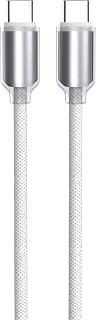GP-C53 USB-C to USB-C Cable (65W), Support Apple iPhone 17/16/15 Series, iPad Pro, USB-C MacBook, Samsung Galaxy, Pixel and Tablets, 1M - Silver
